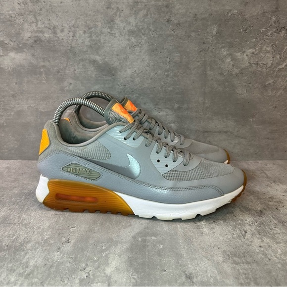 Nike Air Max 90 Running Shoes Womens sz 9 - Grey/orange - Picture 1 of 6